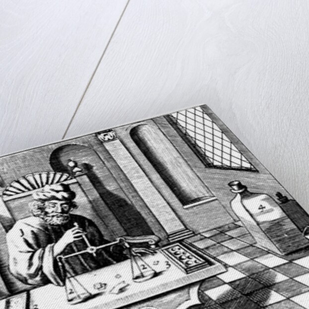 Assayer testing samples of gold or silver by Anonymous