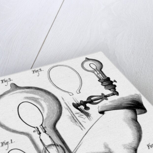Edison's carbon filament lamp by Anonymous
