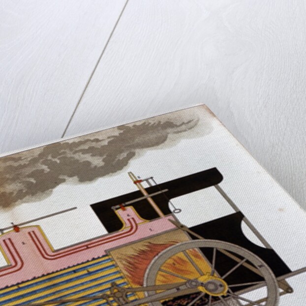 Sectional view of steam railway locomotive by Anonymous