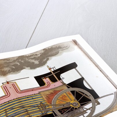 Sectional view of steam railway locomotive by Anonymous