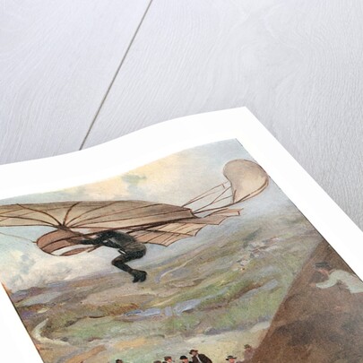 Otto Lilienthal flying glider by Anonymous