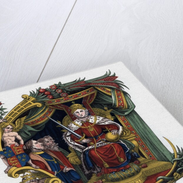 Initial letter 'C' with Queen Elizabeth I by Anonymous