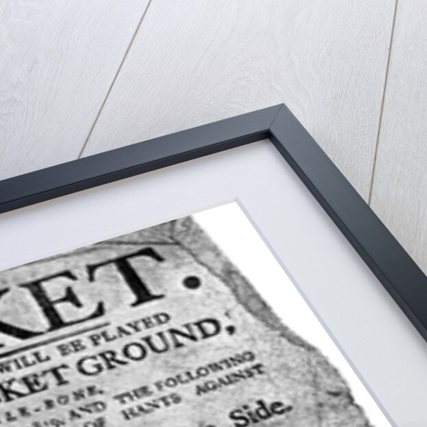 Flyer advertising a cricket match between Hampshire and England, 1819 by Anonymous