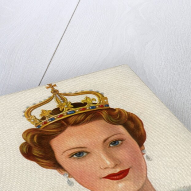 Queen wearing royal crown by Anonymous