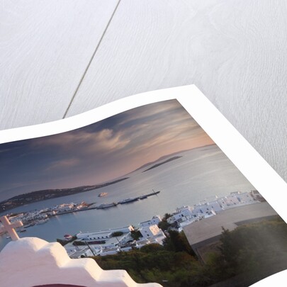 Chapel overlooking the harbor on Greek Island of Mykonos by Anonymous