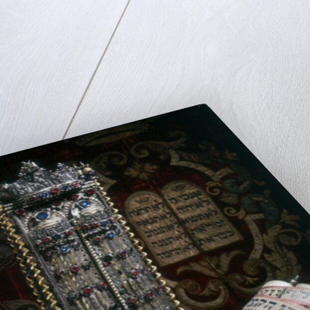 Scrolls of the Torah, Torah cover and the Ten Commandments by Anonymous