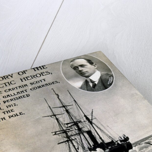 Postcard commemorating Captain Scott's expedition to South Pole by Anonymous