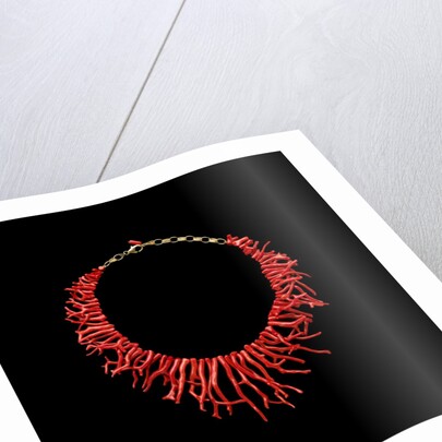 Coral necklace with natural branches of coral by Anonymous