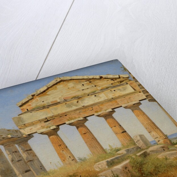 The Temple of Athena, Paestum by Constantin Hansen