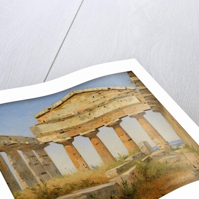 The Temple of Athena, Paestum by Constantin Hansen