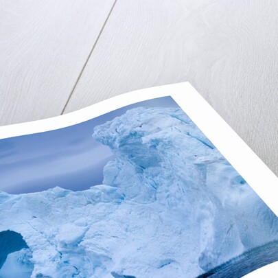 Hole melted in iceberg in Disko Bay in Greenland by Anonymous