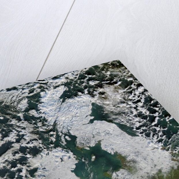 Snow covering most of Great Britain by Anonymous