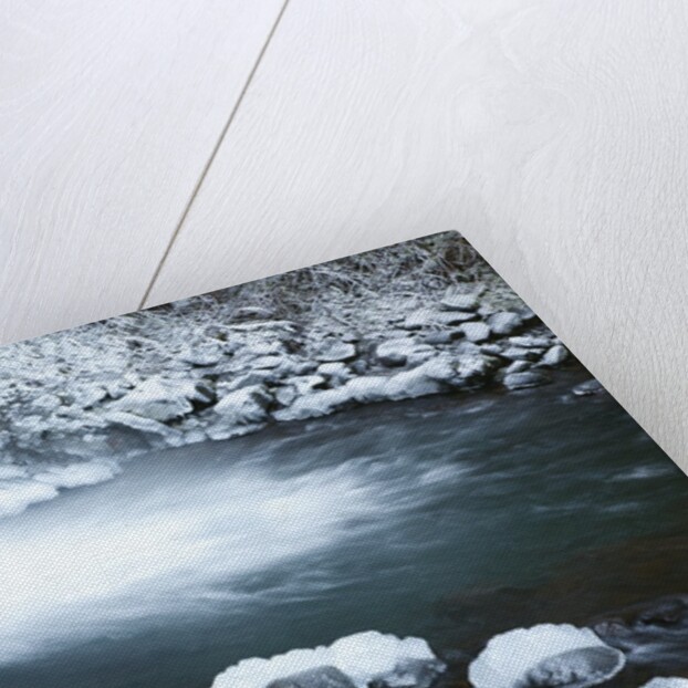 Snowy waterfall in winter by Anonymous