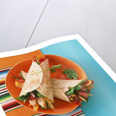 Fajitas (wheat tortillas with meat and chicken filling) by Anonymous