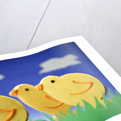 Three Easter chicks by Anonymous