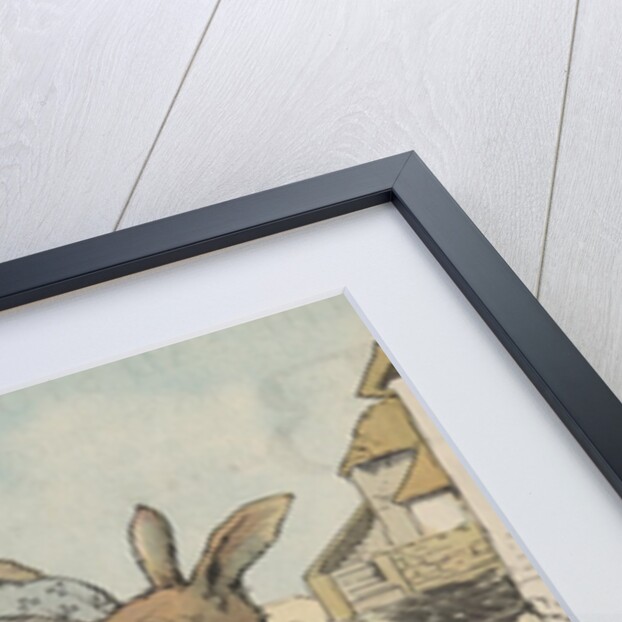Illustration of rabbit on kick scooter by Anonymous