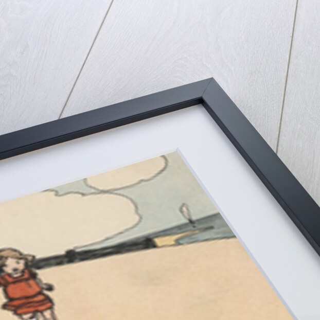 Illustration of children playing at beach by Anonymous