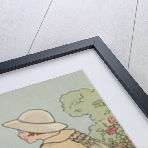 Illustration of boy giving rose to girl by Anonymous