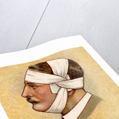 Man with bandaged head by Anonymous
