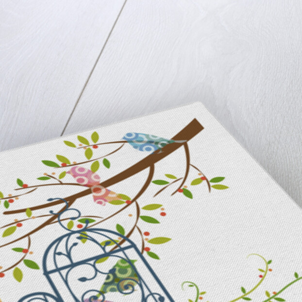 Flower background in illustration by Anonymous