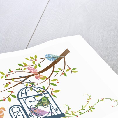 Flower background in illustration by Anonymous