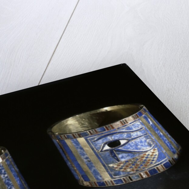 Ancient Egyptian bracelets with Wedjat eyes by Anonymous