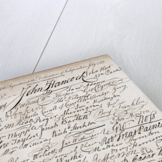 Facsimile of signatures on the Declaration of Independence by Anonymous
