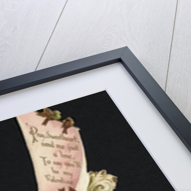 Victorian valentine with cupid by Anonymous