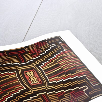 Early Nazca cotton mantle with design representing sun deity by Anonymous