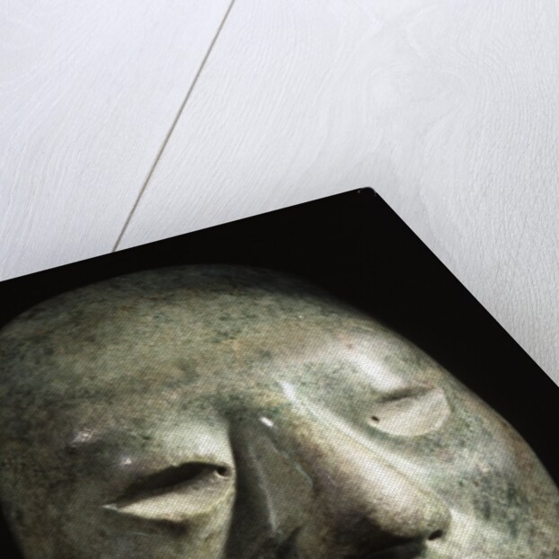 Mayan jade portrait head by Anonymous