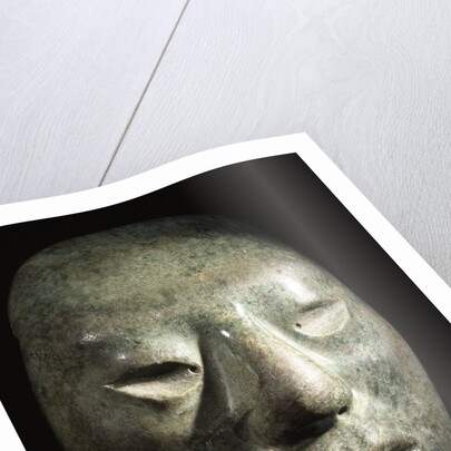 Mayan jade portrait head by Anonymous