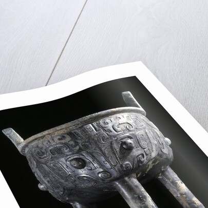 Shang Dynasty archaic bronze ding vessel by Anonymous