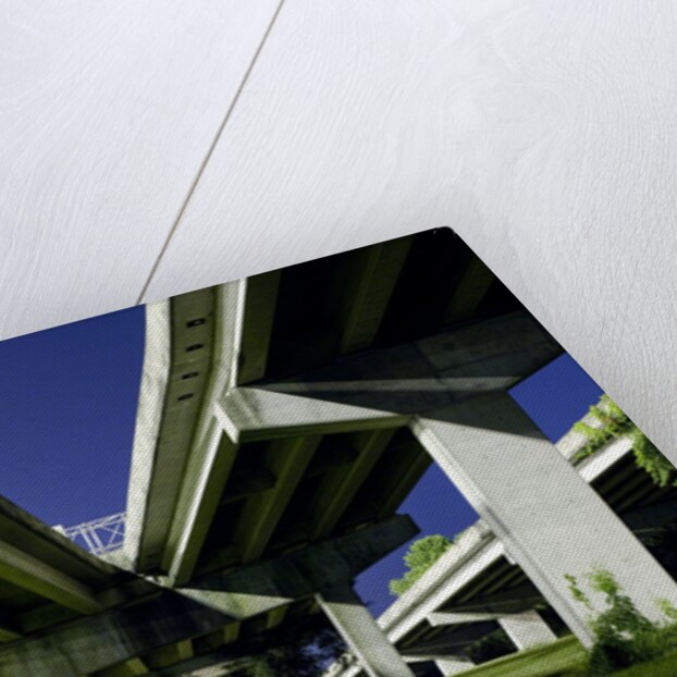 Highway overpass at night by Anonymous