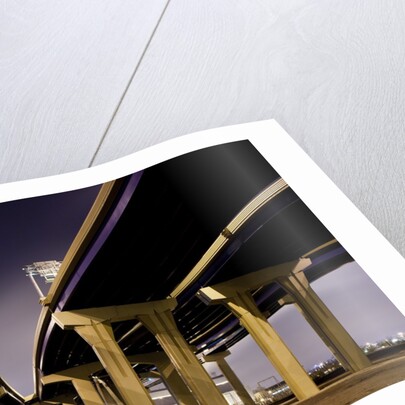Highway overpasses at night by Anonymous