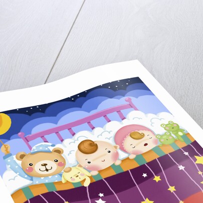 Babies sleeping deeply by Anonymous