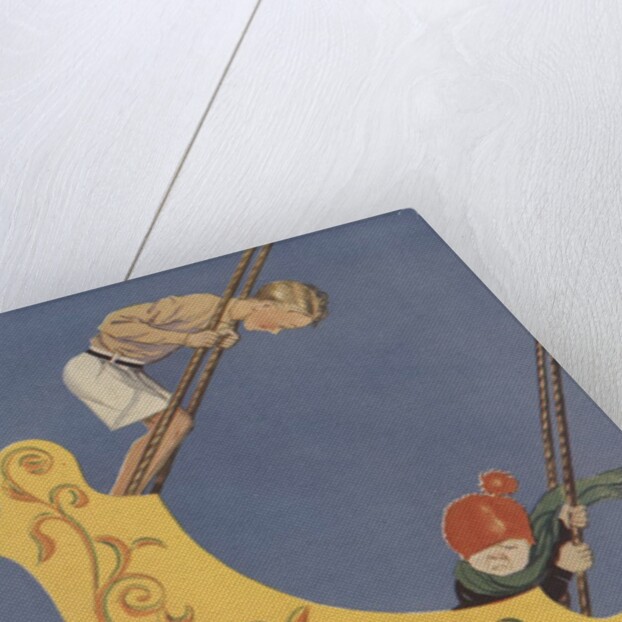 Children on circus swing by Anonymous