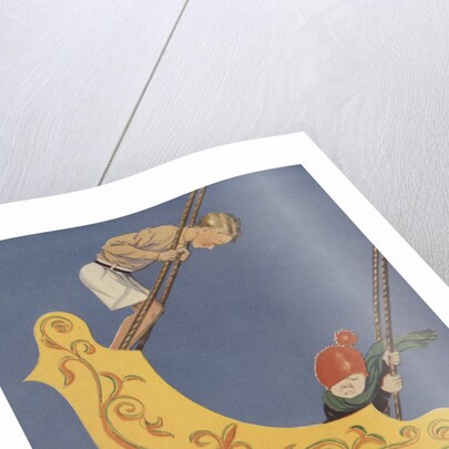Children on circus swing by Anonymous