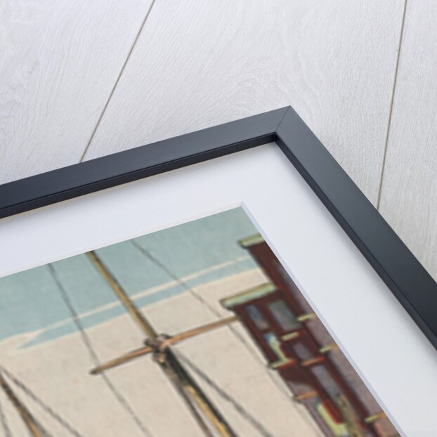 Boats in harbor by Anonymous