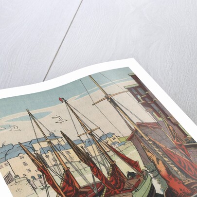 Boats in harbor by Anonymous