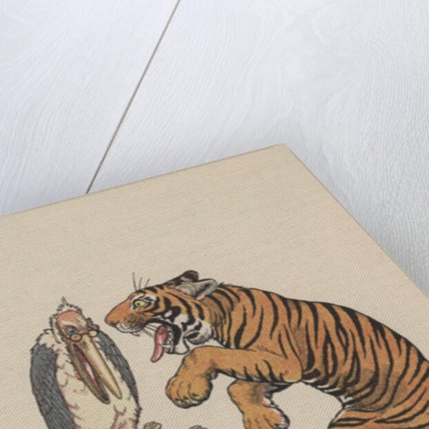 Tiger consulting stork doctor by Anonymous