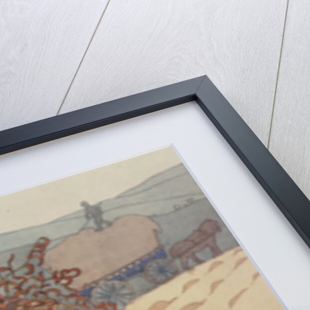 Child gathering ferns by Anonymous