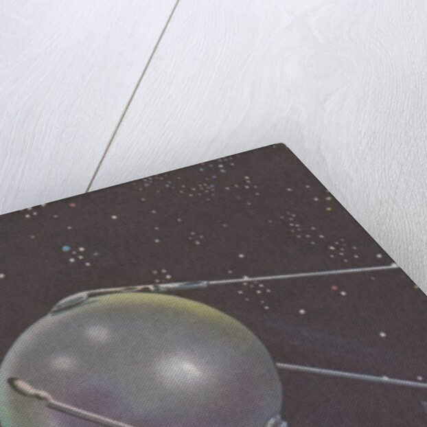 Sputnik I orbiting around Earth by Anonymous