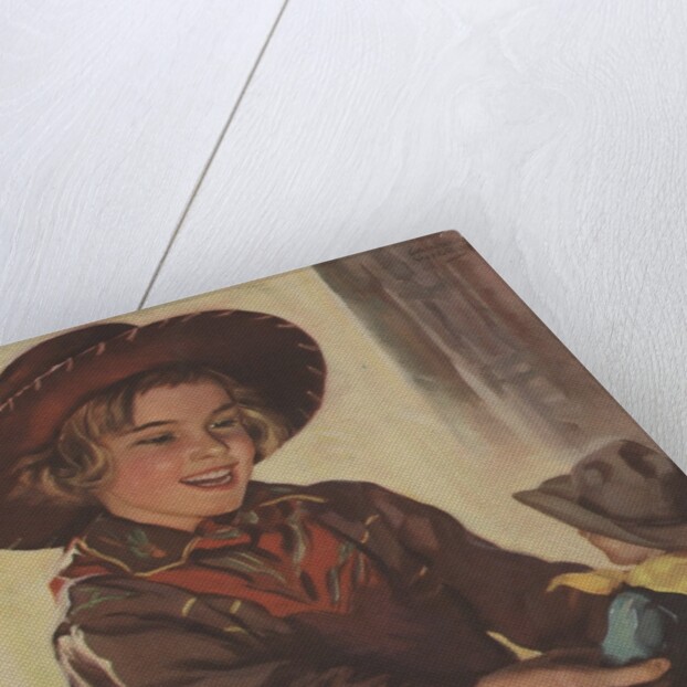 Cowgirl with doll by Anonymous