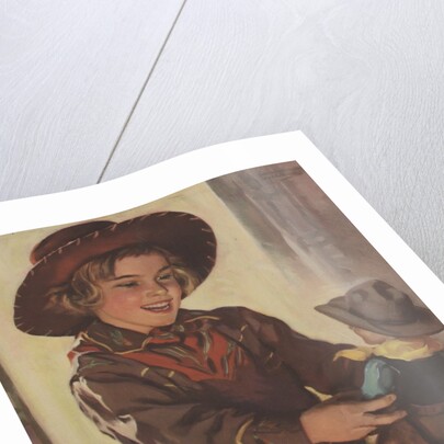 Cowgirl with doll by Anonymous