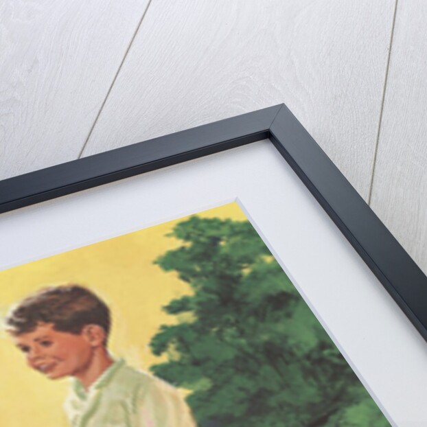 Boy walking outdoors by Anonymous