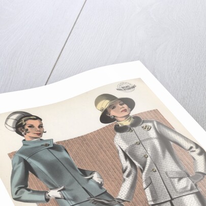 Models wearing suits and hats by Anonymous