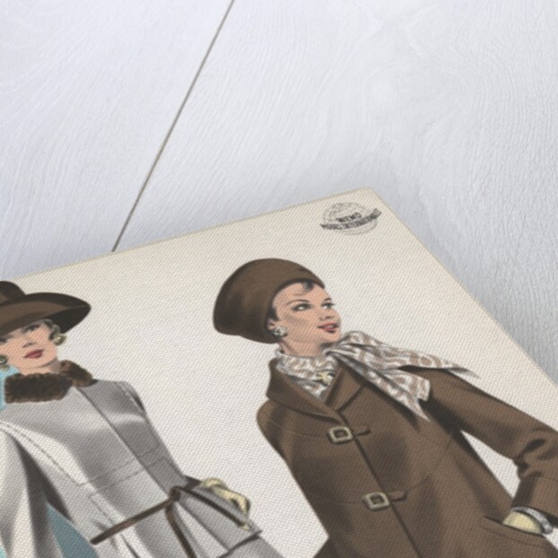 Models wearing suit and coat by Anonymous