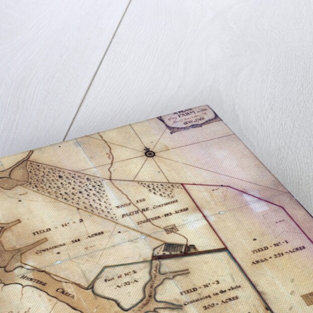 Map of farm and surrounding area drawn by George Washington