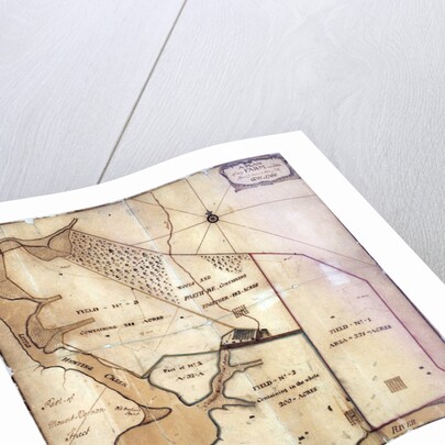 Map of farm and surrounding area drawn by George Washington