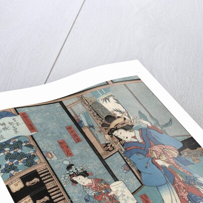 Geisha with Hibachi by Utagawa Kunisada II